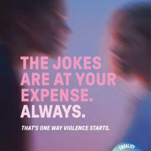 Affiche A3 "Ses blagues sont sur toi." - ENG